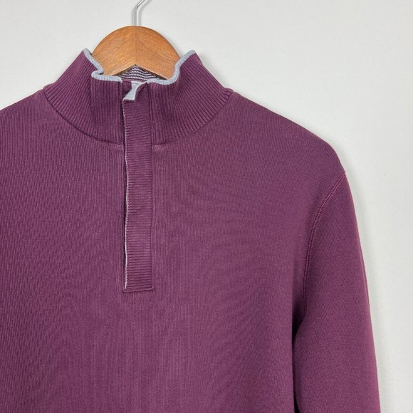Hugo Boss Sweater Mens Medium Maroon‎ Regular Fit Pullover Mock Neck Long Sleeve - Picture 2 of 13